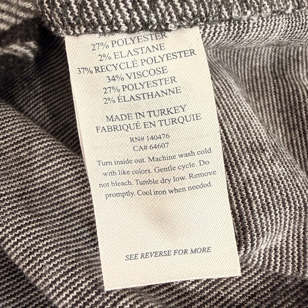 Faherty Plaid Flannel Womens Small Pre-Owned Button Up Shirt Black White LS Soft - Picture 5 of 10